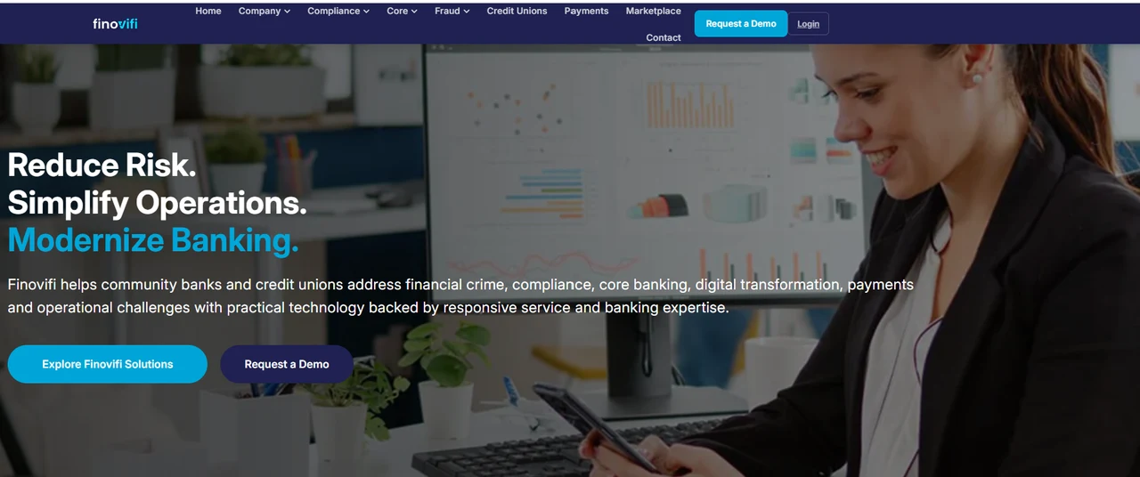 FinoviFi redesigned HubSpot CMS homepage, supplied desktop screenshot