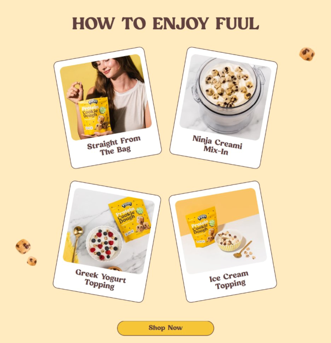FUUL How to Enjoy section with product-use photography