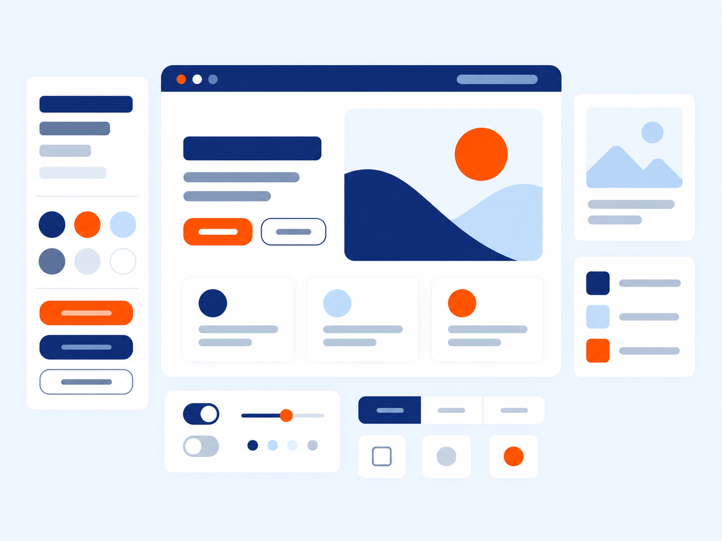 Website UI and visual design illustration