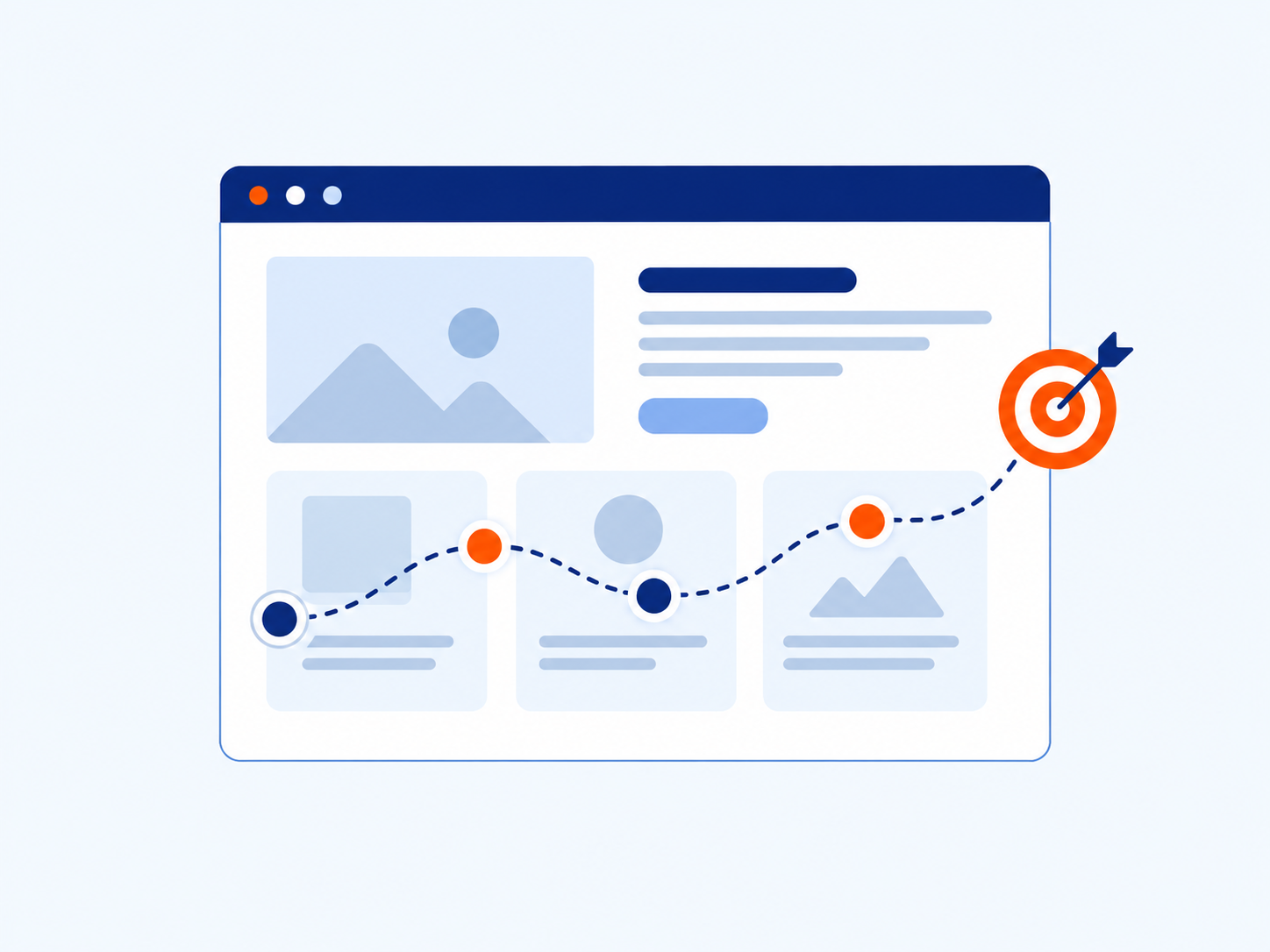Website strategy and UX planning illustration